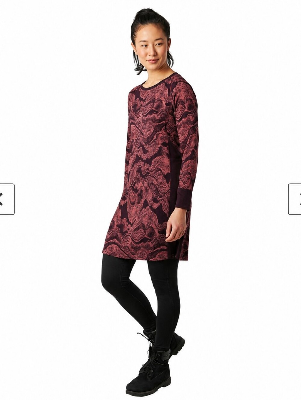 Smartwool Merino Sport 250 Dress Women's Medium Merino Wool Blend Burgundy